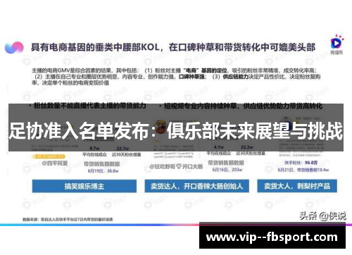 足协准入名单发布:俱乐部未来展望与挑战 足协准入名单发布:俱乐部未来展望与挑战